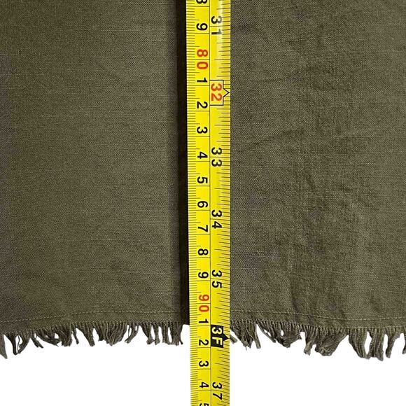 Women's Cloth & Stone Western Fray Shirt Dress Burnt Olive Tencel Lyocell Size S - Picture 6 of 7